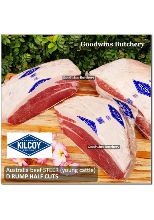 Beef D RUMP frozen Australia STEER young cattle KILCOY half cuts weight vary 3.5-4.5kg (price/kg)